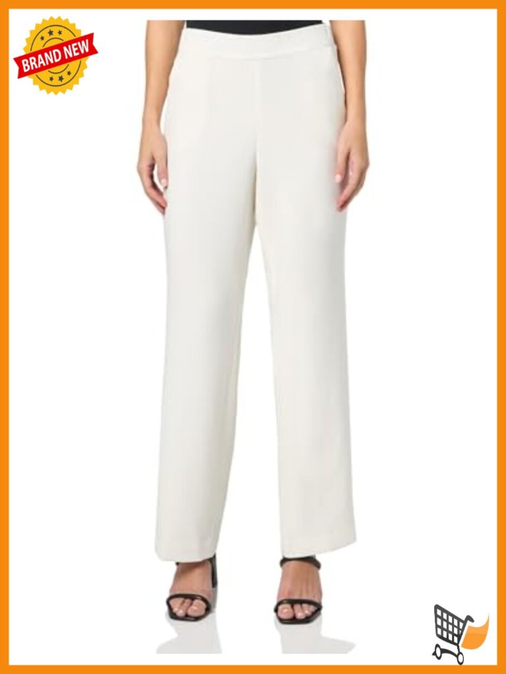 Kasper Pull On Elastic Back Trouser Straight Leg Flat Front Work Pant
